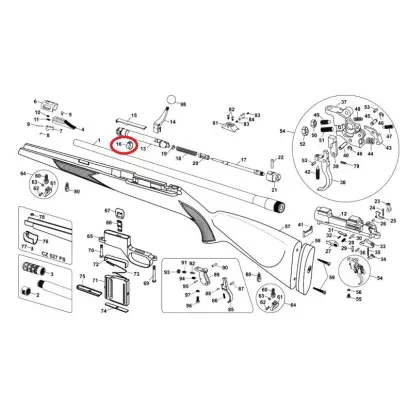 Kroužek vytahovače pro CZ 527 v ráži 7,62x39 / 223 Rem. Originální náhradní díl pro zbraně CZ 527.